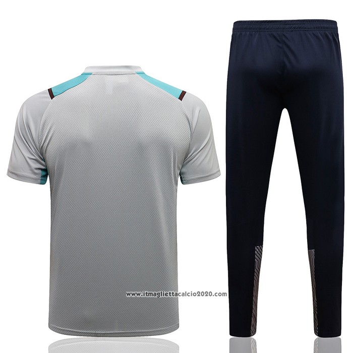 Tuta da Track Manchester City Manica Corta 2021 2022 Grigio